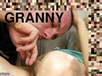Hungarian Granny with Hairy Pussy Porn Video