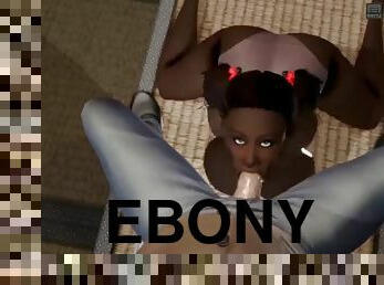 Ebony suck white dick