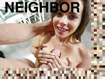 Pervs On Patrol - Heavy-Breasted Neighbor Catches Peeping Tom 1 - Bambino