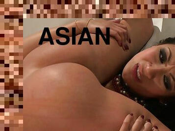 asiatique, chatte-pussy, babes, interracial, lesbienne, black, salope, baisers, petite-amie, gode