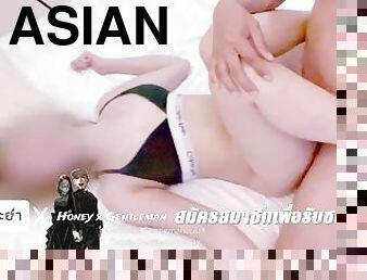 asia, amatir, buatan-rumah, creampie-ejakulasi-di-dalam-vagina-atau-anus-dan-keluarnya-tetesan-sperma, pasangan, thailand, teransang