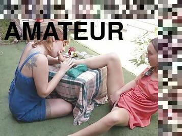 amateur, lesbienne, ados, compilation, pieds, fétiche