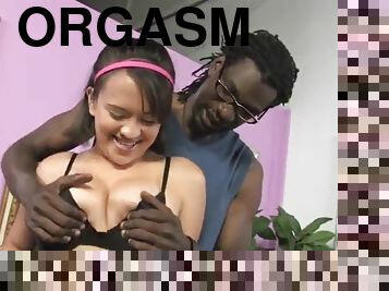 Callie dee has body shaking orgasm from big black cock