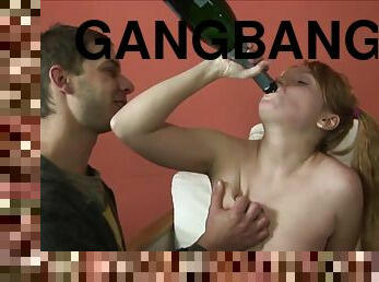 trashy slut Bridget is back - gangbang video