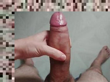 Jerking off the huge Dick while my stepsister is not at home