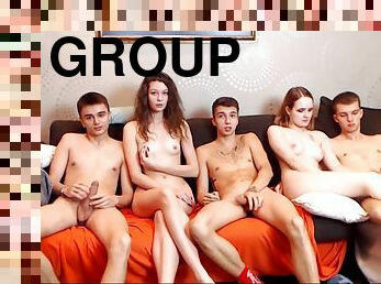 orgie, dilettant, junge, schwer, gruppensex, ficken, kamera