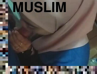 Muslim hijabers sucking circumcised cocks