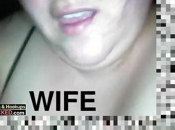 Enthusiastic cock riding from super horney bbw housewife