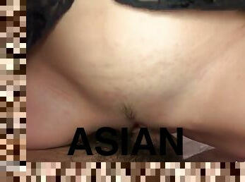 Asian in upskirt gives anal riding