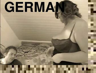 mãe-e-rapaz, mulher-madura, mãe, alemão, bbw, langerie, fetiche, nylon