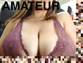 tetas-grandes, amateur, a-solas, leche