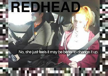 araba, kızıl-saçlı