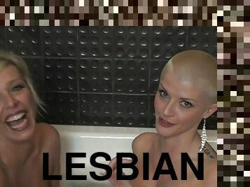 Joslyn James and Carey Riley Bathtub Lesbian Sex