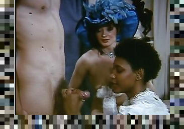 Hot threesome interracial scene from vintage movie Josefine