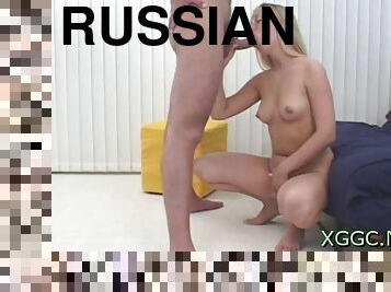 Exquisite Russian blonde Hershey fucked by a pussy tester
