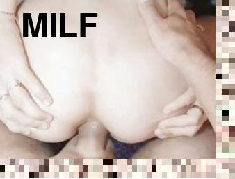 amateur, anal, énorme-bite, milf, maison, couple, pieds, bas, point-de-vue, bite