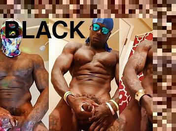 poilue, ejaculation-sur-le-corps, ébène, hardcore, gay, pornstar, compilation, black, musclé, tatouage