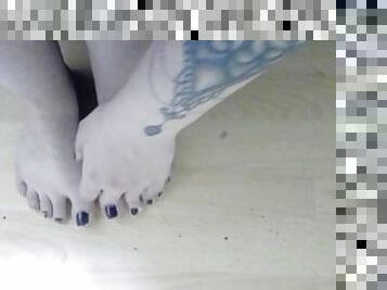 latina, pieds, danse, fétiche, salle-de-gym, femme-dominatrice, tatouage, flexible