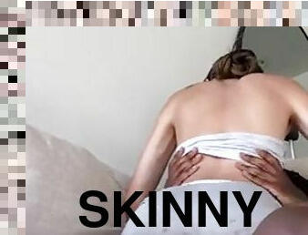 Skinny girl fucked by BBC