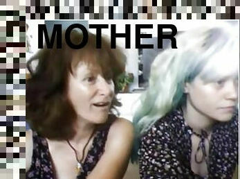 Real mother and daughter webcam