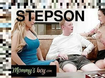 MOMMY'S BOY - Reprimanded Stepson Must Fuck Upset MILF Pristine Edge & Hot Neighbor Charlotte Sins