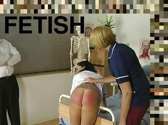 Nurse spanked hard