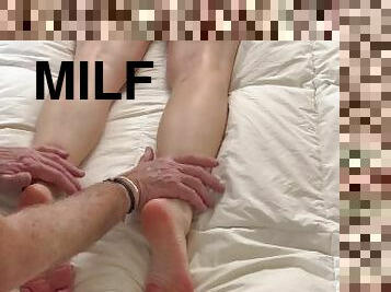 clito, masturbation, orgasme, chatte-pussy, femme, amateur, milf, maison, massage, couple