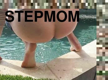 Came Home Early From School To Find Stepmom Peeing In Backyard By The Pool