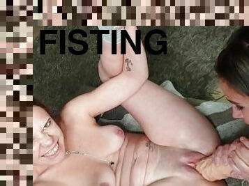 fisting, mastrubacija, muca, amaterski, milf, igrača, dildo, drobcena, mini, velikan