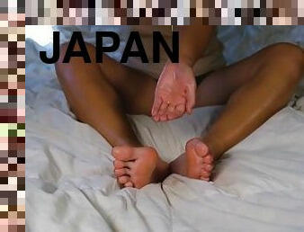 amatör, genç, japonca, masaj, ayaklar, fetiş, tek-kişilik, bacaklar, ayak-parmakları