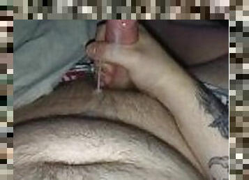 Close up masturbation Semi Hairy Guy