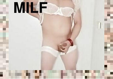 Cute MILF CD in lingerie for you on Valentines Day