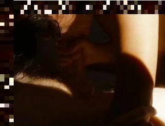 Cute Asian girl gives a sensual Blowjob to a big white dick [Closeup ASMR Cinematic Video]