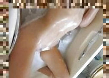 mandi, payudara-besar, besar-huge, jenis-pornografi-milf, ibu, bersetubuh, normal, payudara