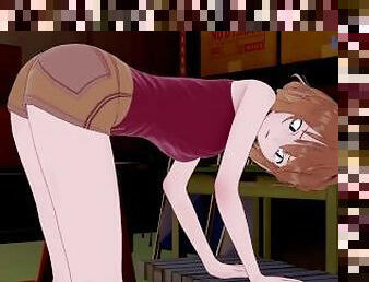 Ai Haibara and I have intense sex in the storage room. - Detective Conan Hentai