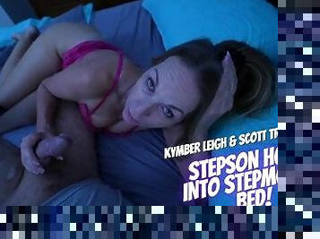 StepSon Hops Into StepMoms Bed After Nightmare - 1of3