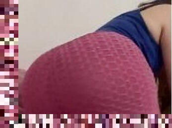 Yoga leggings young babe having fun and being horny