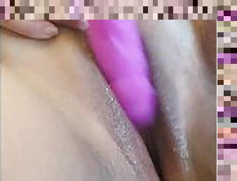 Up close and personal with my 8in dildo and vibrator.