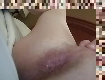 Masturbation after multiple large dildos