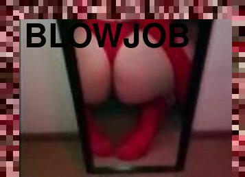 Mirror blowjob is the best gift You can receive