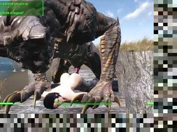 Huge Monster Dick Orgasm on the Beach  3D Sex Animation Hardcore