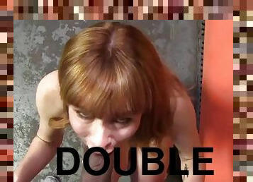 A double penetration for the slutty redhead claire robbins