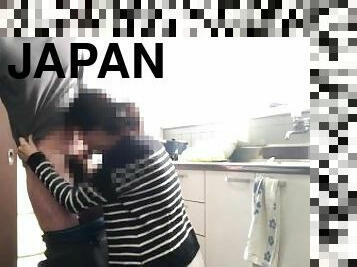 Japanese couple Sex in the kitchen during the day