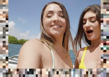 Breasts & Bikinis On A Boat Hot Lesbian Porn
