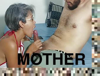 pai, amador, mulher-madura, engolindo, facial, fantasia, mãe-mother