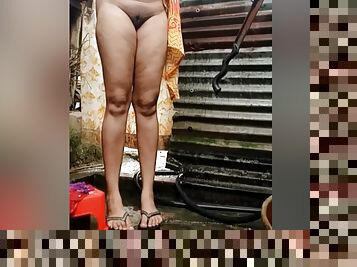 Bangladeshi Hot Village Bhabi In Bathroom. Shower Naked Of Desi Stunning Bhabi