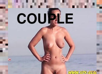Hot Nudist Beach Couple Talking Naked - Voyeur Nude Video 15 Min