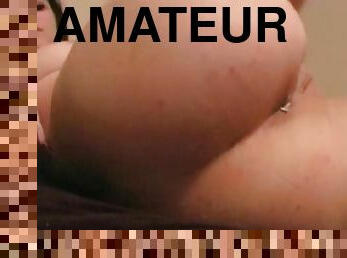 cul, amateur, douce, solo, brunette, fessée