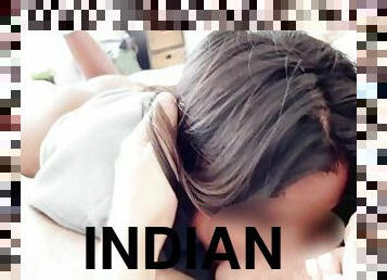 asiatique, cul, amateur, fellation, interracial, maison, fellation-profonde, indien, couple, point-de-vue