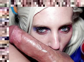 Harley Quinn - Facial Super Sexy Cock Sucking Ghost Slo Bj Pt 2 - Foxxy Rose & Ck